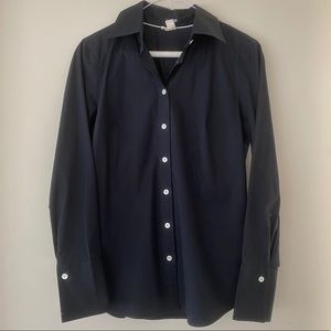 J. Crew Women's Black Button-Down Shirt